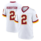 Kooe W.Commanders #2 Amik Robertson Player White Home Game Stitched Jerseys