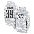 Kooe W.Commanders #39 Jeremy Reaves Player Arctic Camo Limited Salute to Service Pullover Hoodies Game Stitched Jerseys