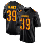 Kooe W.Commanders #39 Jeremy Reaves Player Black Carbon Fashion Home Game Stitched Jerseys
