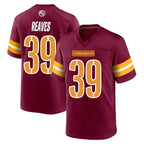 Kooe W.Commanders #39 Jeremy Reaves Player Burgundy Home Game Stitched Jerseys