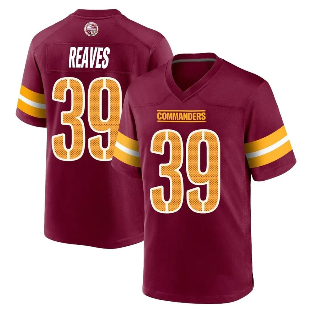 Kooe W.Commanders #39 Jeremy Reaves Player Burgundy Home Game Stitched Jerseys