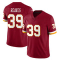Kooe W.Commanders #39 Jeremy Reaves Player Burgundy Limited Team Vapor F.U.S.E. Home Game Stitched Jerseys