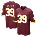 Kooe W.Commanders #39 Jeremy Reaves Player Burgundy Team Color Home Game Stitched Jerseys