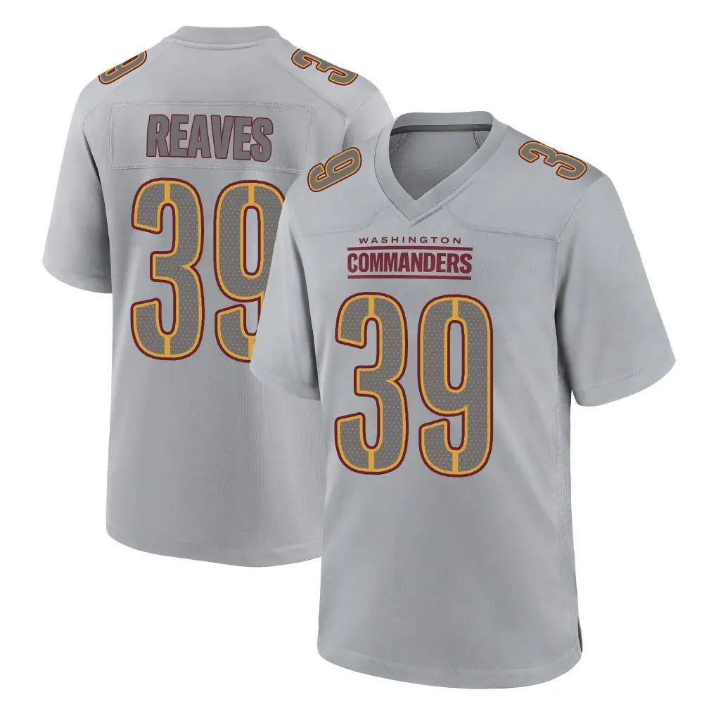 Kooe W.Commanders #39 Jeremy Reaves Player Gray Atmosphere Fashion Home Game Stitched Jerseys
