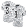 Kooe W.Commanders #3 Stefon Diggs Player Arctic Camo Limited Salute To Service Home Game Stitched Jerseys