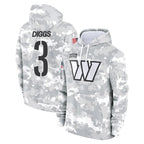 Kooe W.Commanders #3 Stefon Diggs Player Arctic Camo Limited Salute to Service Pullover Hoodies Game Stitched Jerseys