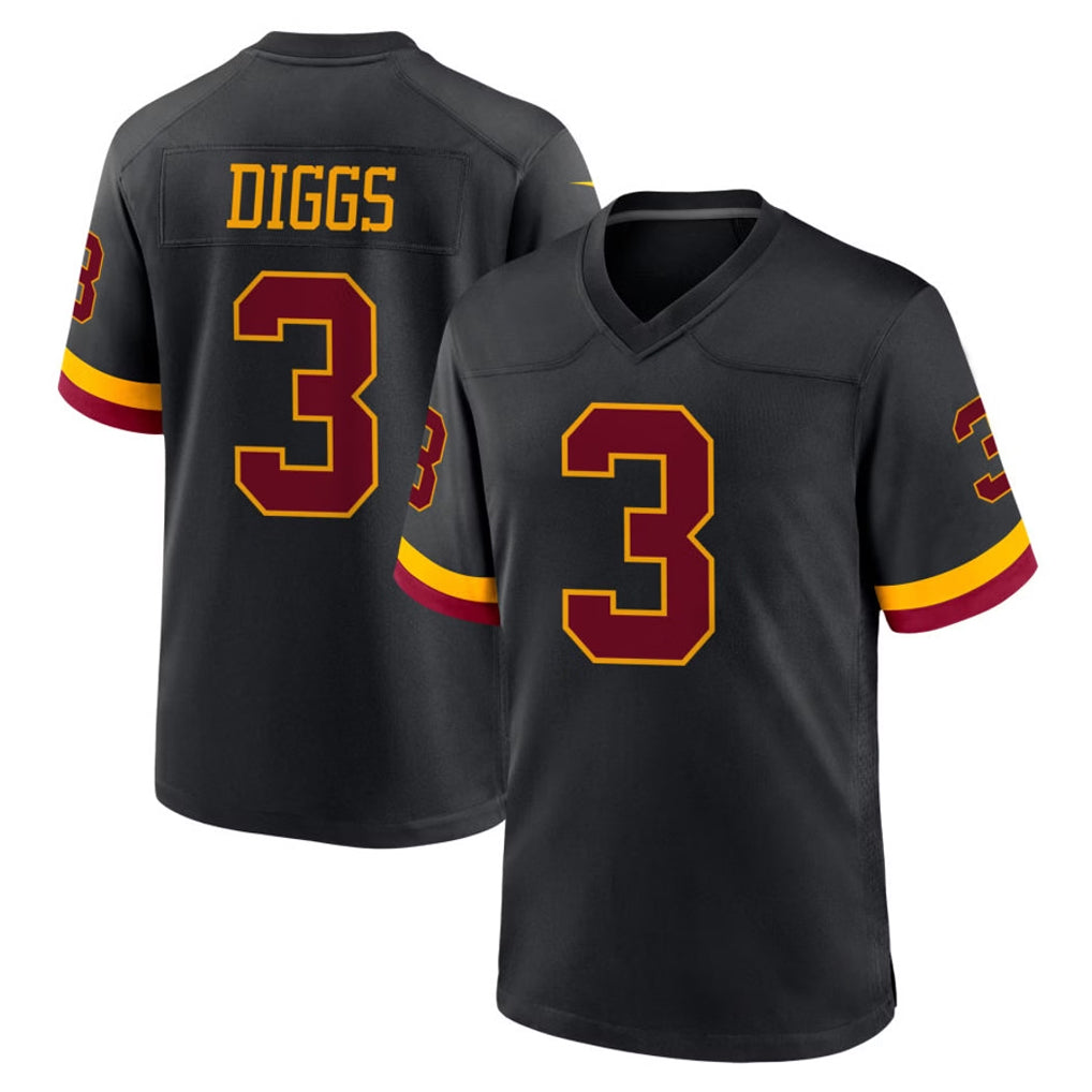 Kooe W.Commanders #3 Stefon Diggs Player Black Limited Home Game Stitched Jerseys
