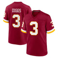 Kooe W.Commanders #3 Stefon Diggs Player Burgundy Game Home Stitched Jerseys