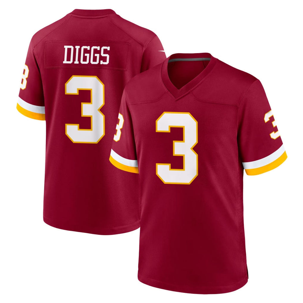 Kooe W.Commanders #3 Stefon Diggs Player Burgundy Game Home Stitched Jerseys