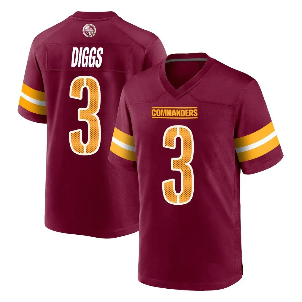 Kooe W.Commanders #3 Stefon Diggs Player Burgundy Home Game Stitched Jerseys