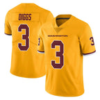 Kooe W.Commanders #3 Stefon Diggs Player Gold Limited Color Rush Home Game Stitched Jerseys