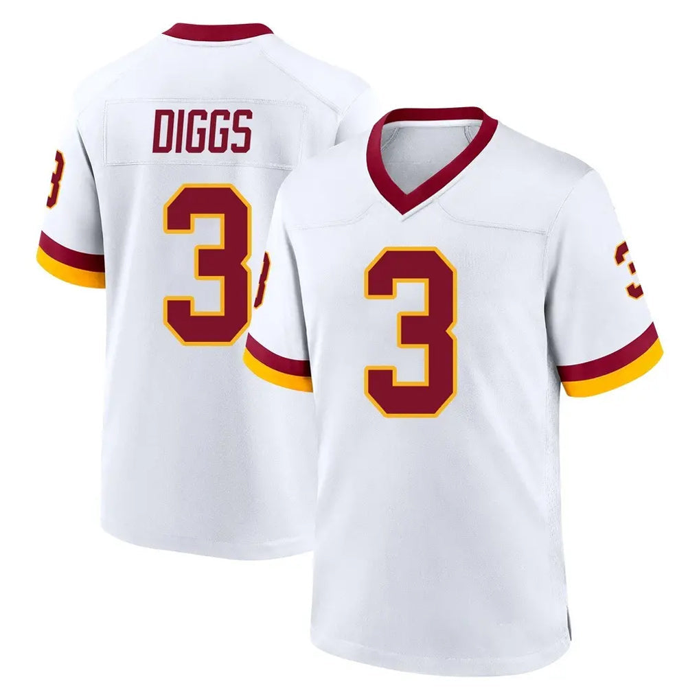 Kooe W.Commanders #3 Stefon Diggs Player White Home Game Stitched Jerseys