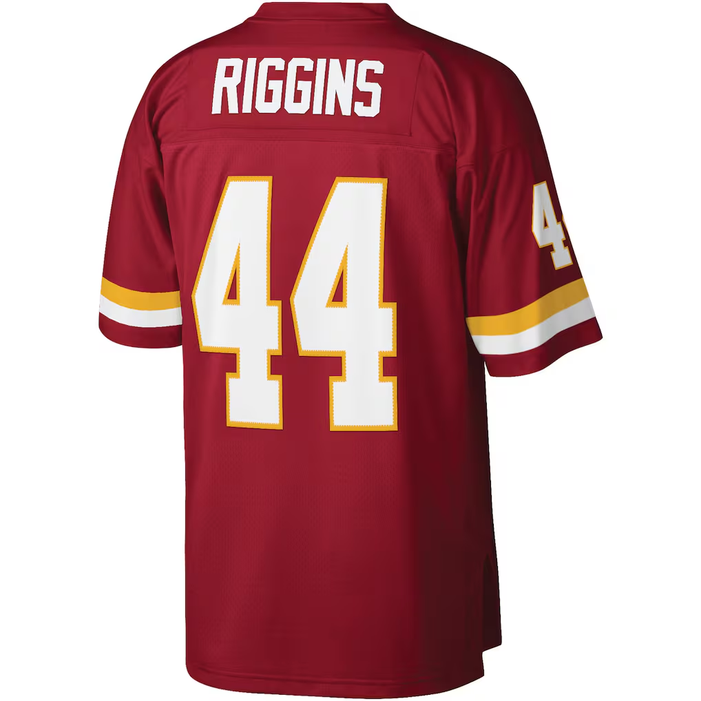 Kooe W.Commanders #44 John Riggins Mitchell & Ness Burgundy Legacy Stitched Puhic Replica Jersey