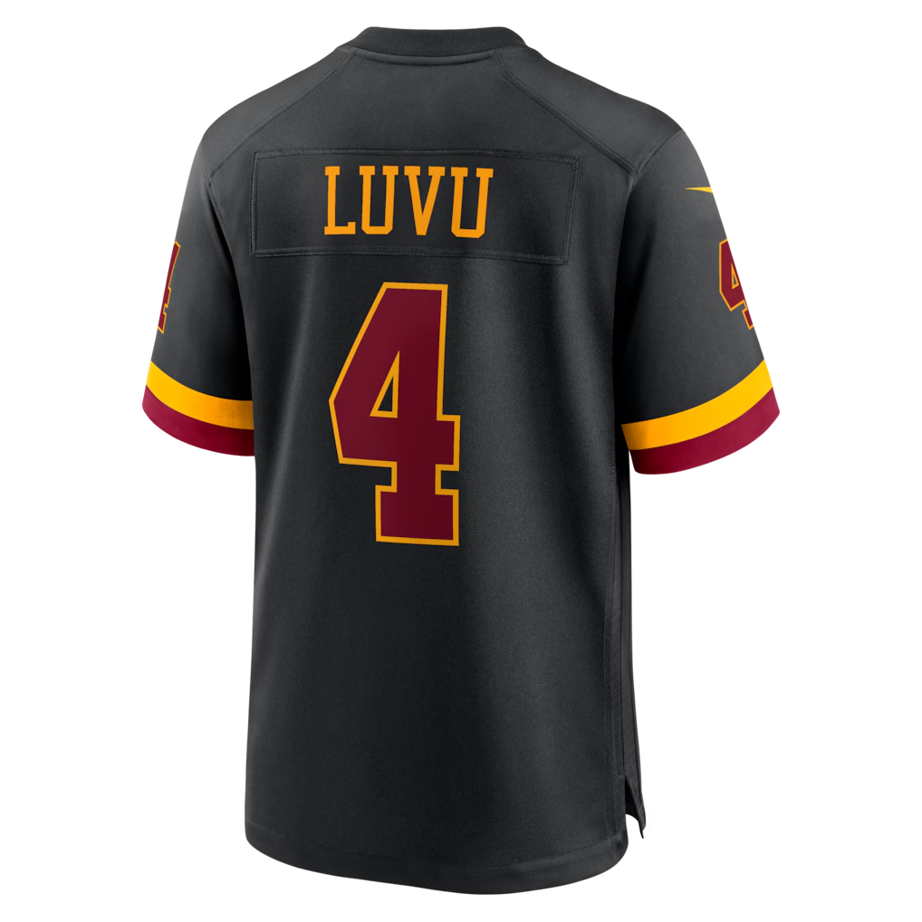 Kooe W.Commanders #4 Frankie Luvu Black Hail Raiser Alternate Game Stitched Jerseys