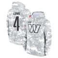 Kooe W.Commanders #4 Frankie Luvu Player Arctic Camo Salute to Service Hoodies Stitched Jerseys