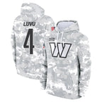 Kooe W.Commanders #4 Frankie Luvu Player Arctic Camo Salute to Service Hoodies Stitched Jerseys