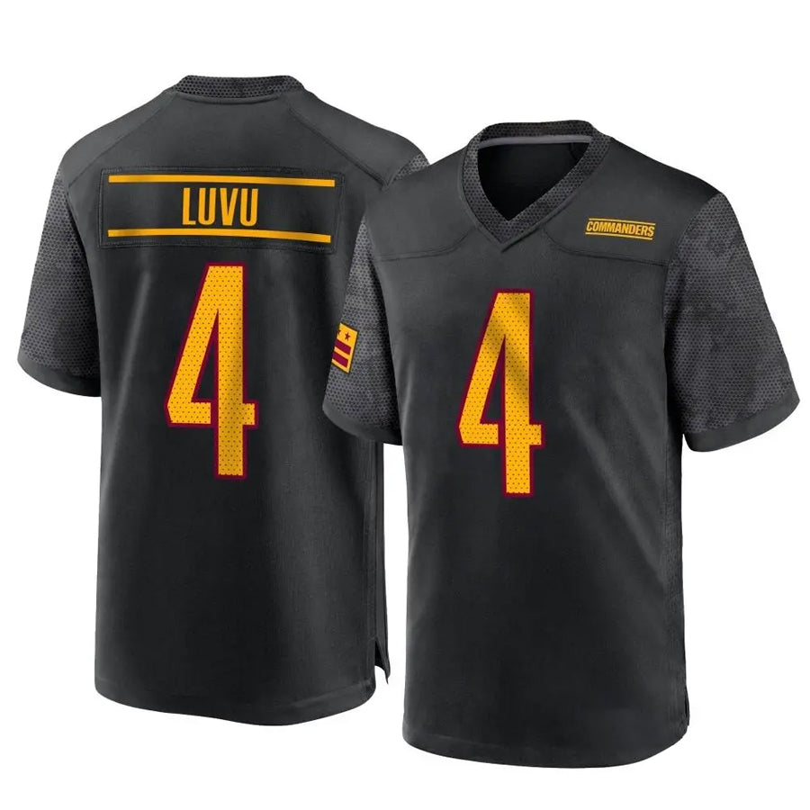 Kooe W.Commanders #4 Frankie Luvu Player Black Home Game Stitched Jerseys