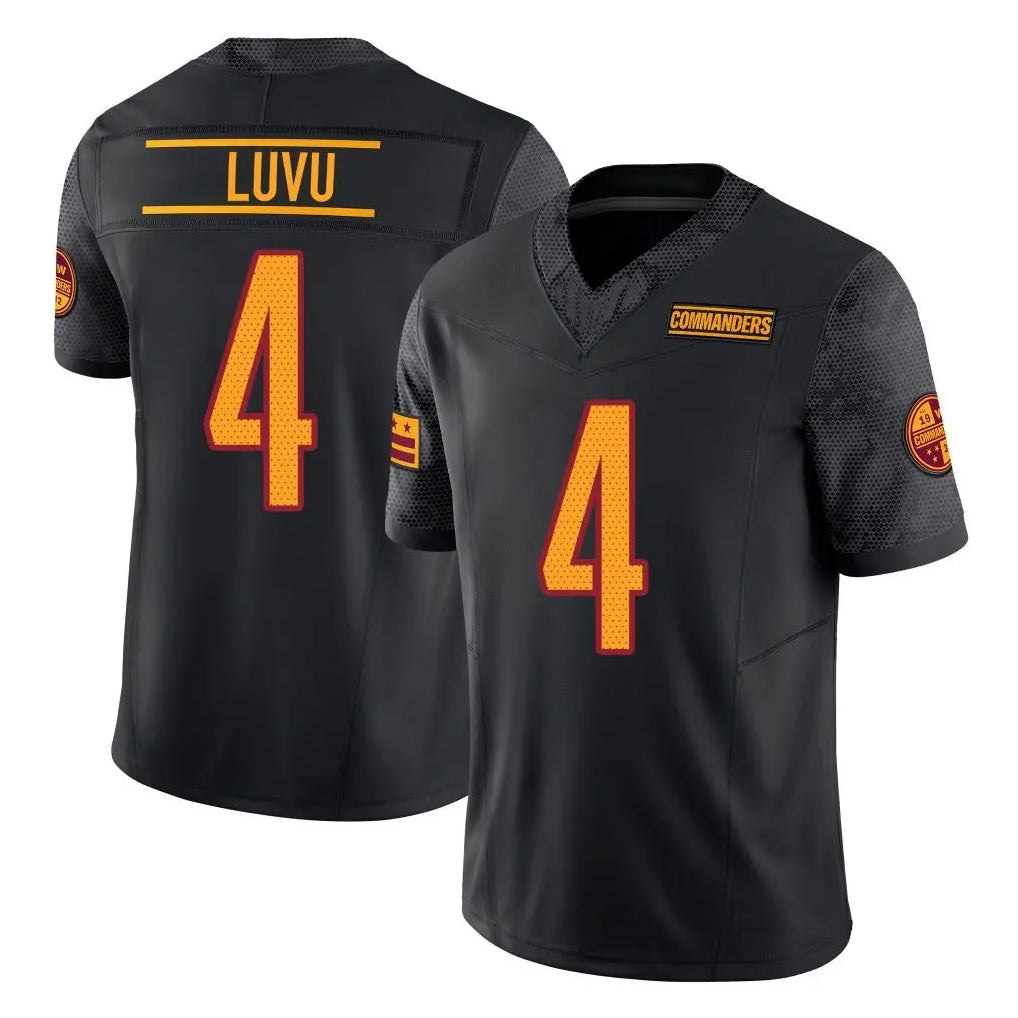 Kooe W.Commanders #4 Frankie Luvu Player Black Vapor F.U.S.E. Limited Stitched Jerseys