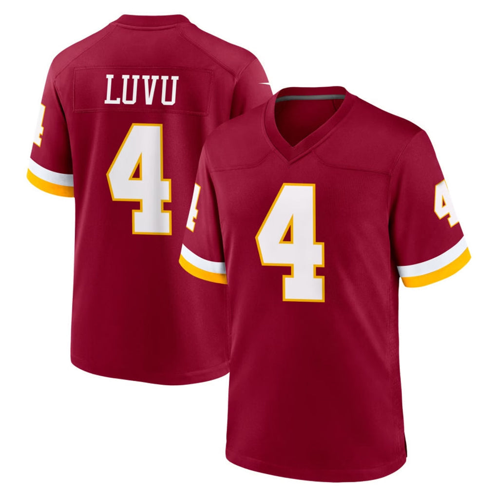 Kooe W.Commanders #4 Frankie Luvu Player Burgundy Game Home Stitched Jerseys
