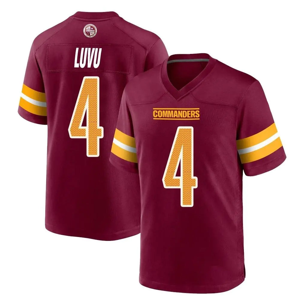 Kooe W.Commanders #4 Frankie Luvu Player Burgundy Home Game Stitched Jerseys