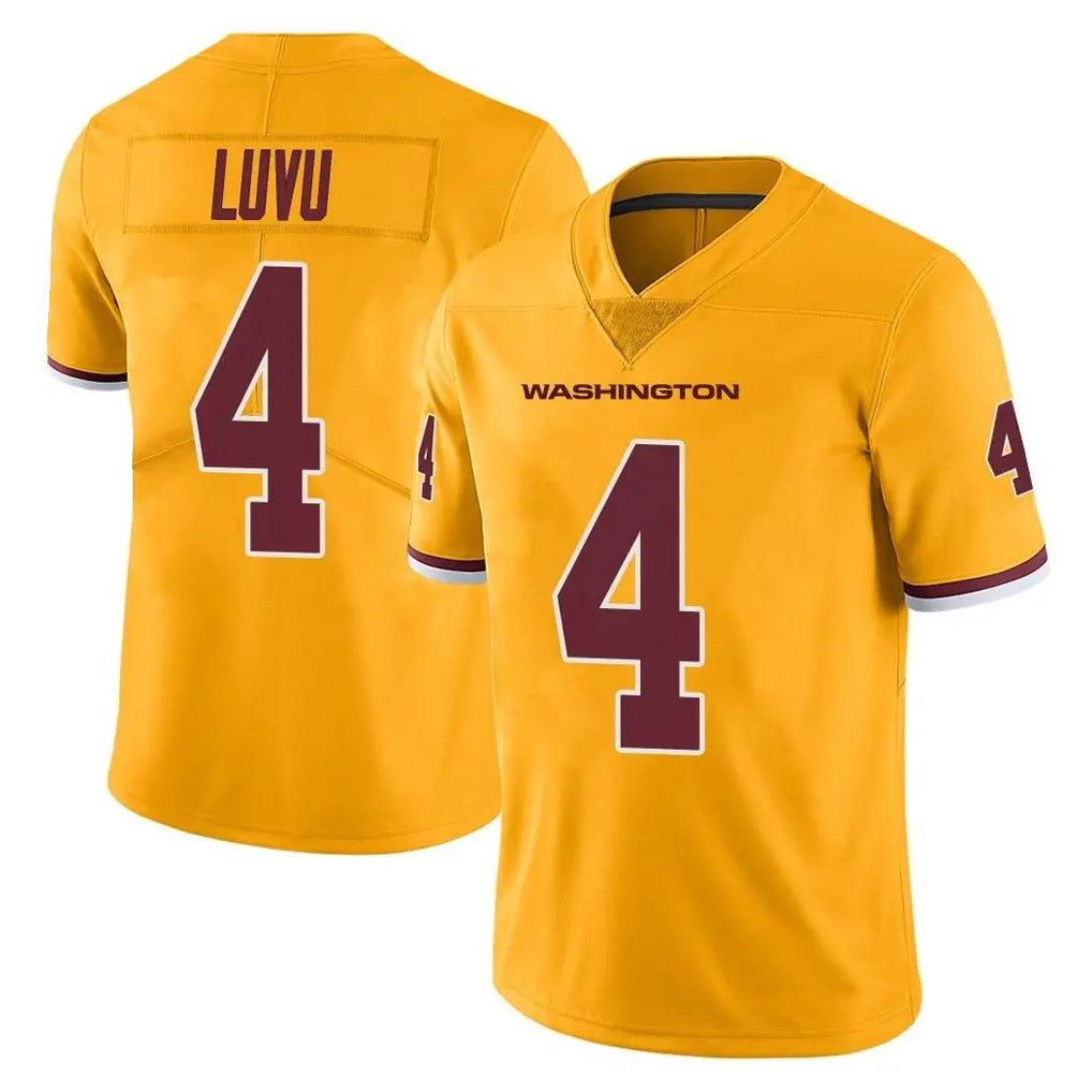 Kooe W.Commanders #4 Frankie Luvu Player Gold Vapor Limited Stitched Jerseys
