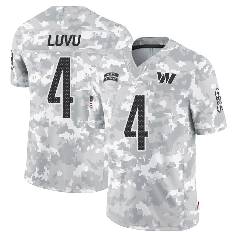 Kooe W.Commanders #4 Frankie Luvu Player Limited Arctic Camo Salute to Service Stitched Jerseys