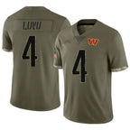 Kooe W.Commanders #4 Frankie Luvu Player White Game Football Jersey