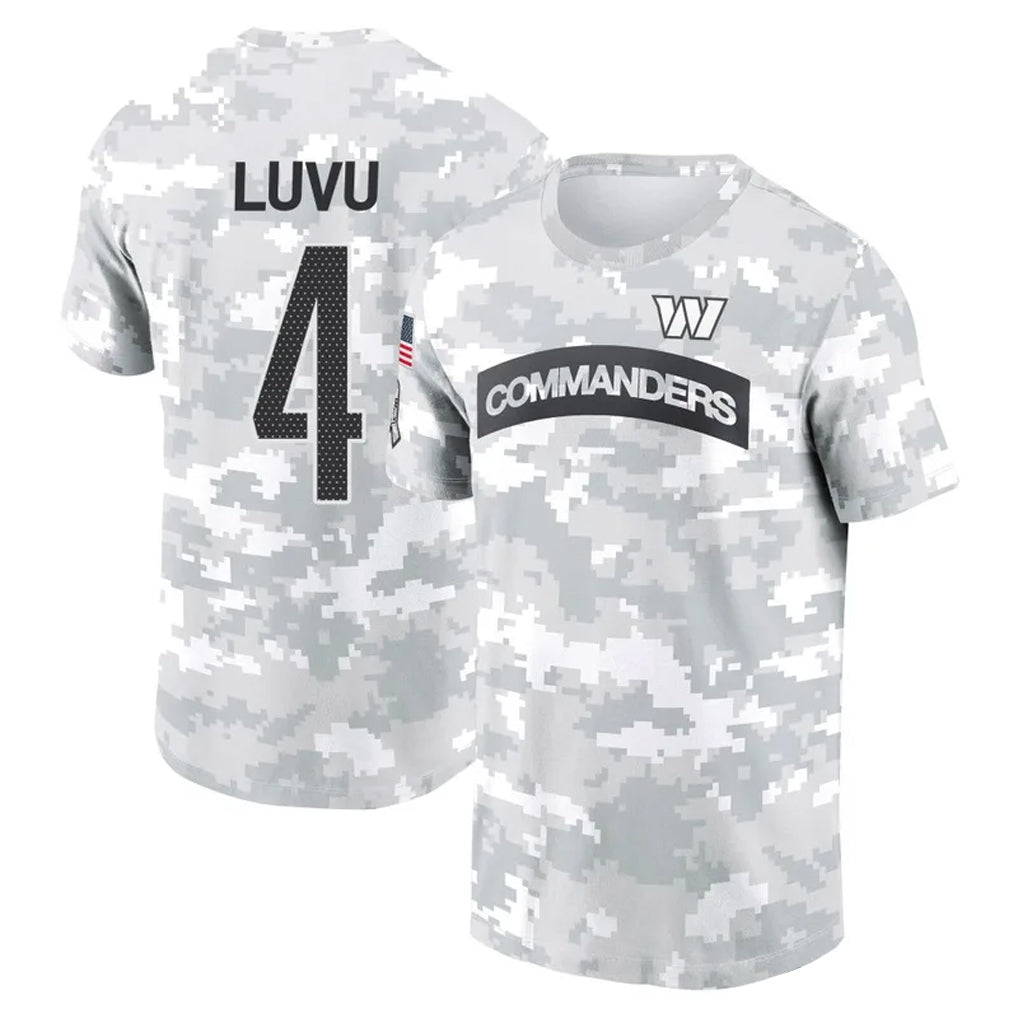 Kooe W.Commanders #4 Frankie Luvu Player Salute to Service Hoodies T-Shirts Football Jerseys