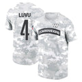 Kooe W.Commanders #4 Frankie Luvu Player Salute to Service Hoodies T-Shirts Football Jerseys