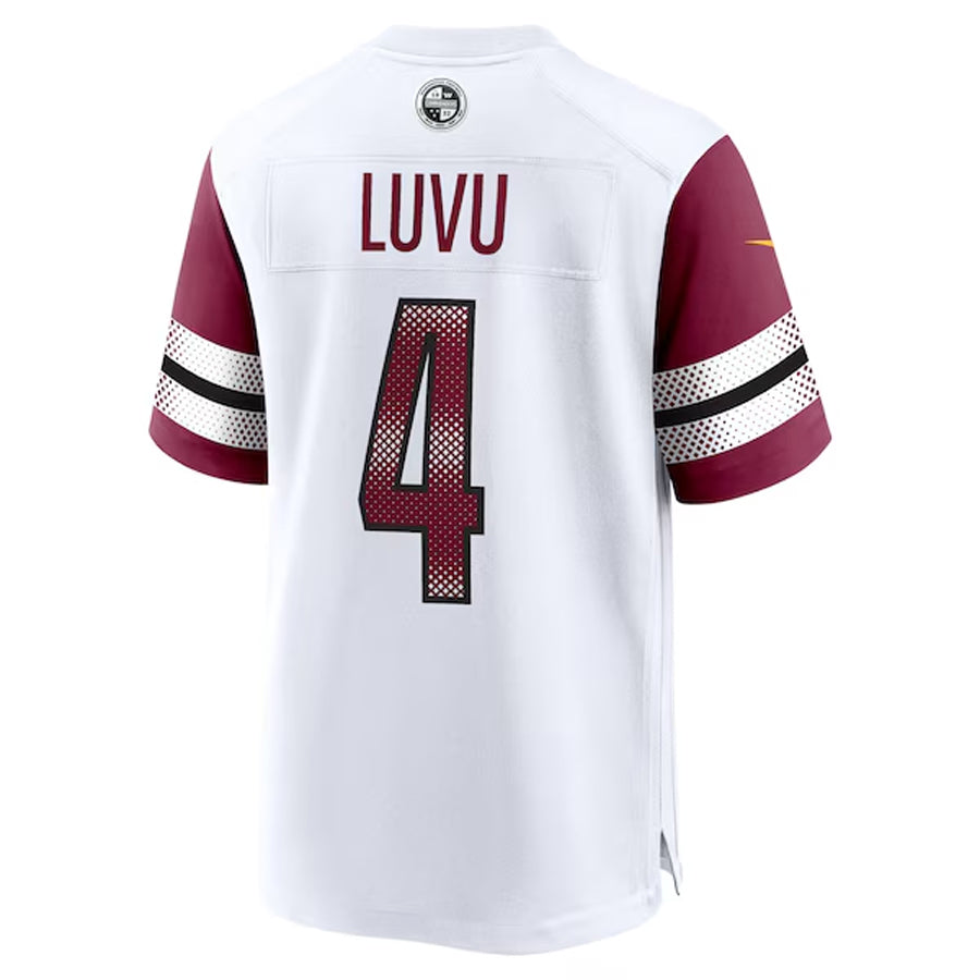 Kooe W.Commanders #4 Frankie Luvu Player White Home Game Football Jerseys