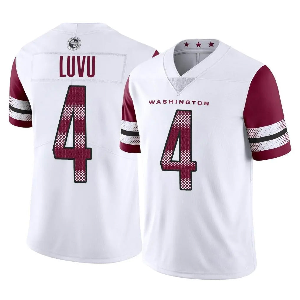 Kooe W.Commanders #4 Frankie Luvu Player White Limited Vapor Home Game Stitched Jerseys