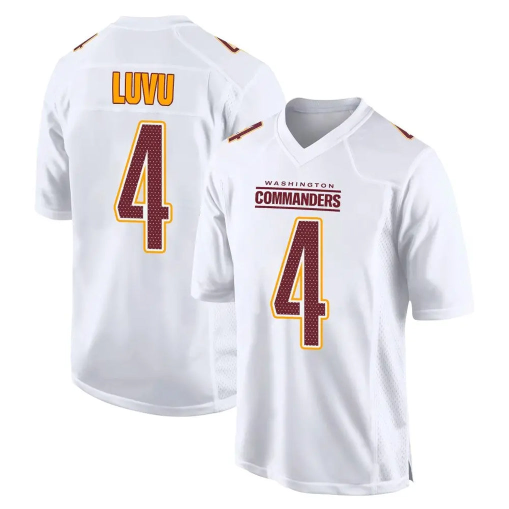 Kooe W.Commanders #4 Frankie Luvu Player White Tundra Fashion Home Game Stitched Jerseys