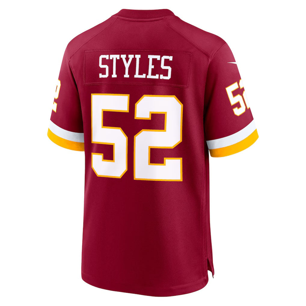 Kooe W.Commanders #52 Sonny Styles Burgundy 2026 Draft First Round Pick No. 7 Team Game Stitched Jerseys