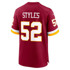 Kooe W.Commanders #52 Sonny Styles Burgundy 2026 Draft First Round Pick No. 7 Team Game Stitched Jerseys