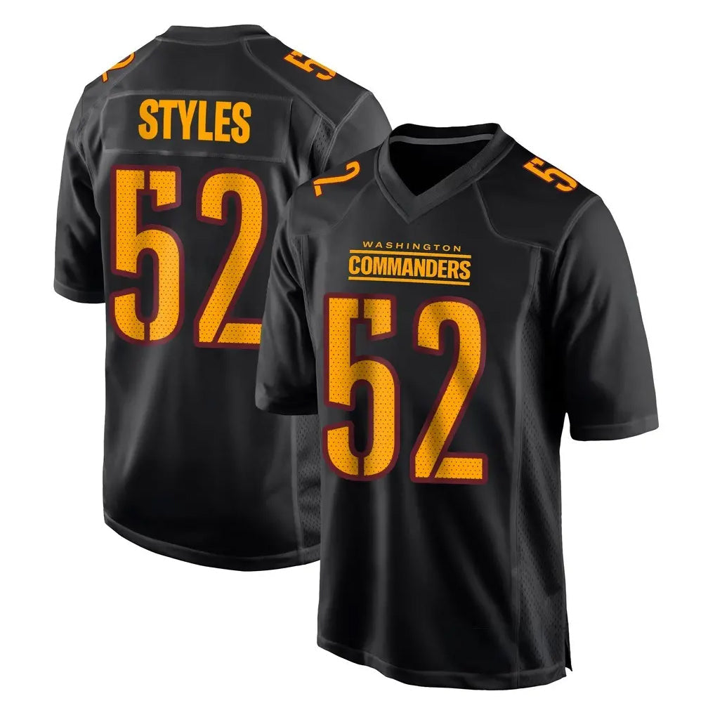 Kooe W.Commanders #52 Sonny Styles Player Black Carbon Fashion Home Game Stitched Jerseys