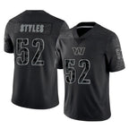 Kooe W.Commanders #52 Sonny Styles Player Black Limited Reflective Home Game Stitched Jerseys