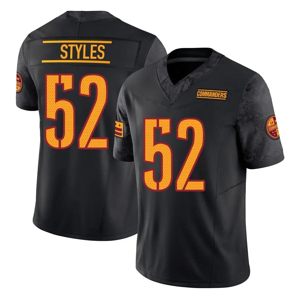 Kooe W.Commanders #52 Sonny Styles Player Black Limited Vapor F.U.S.E. Home Game Stitched Jerseys