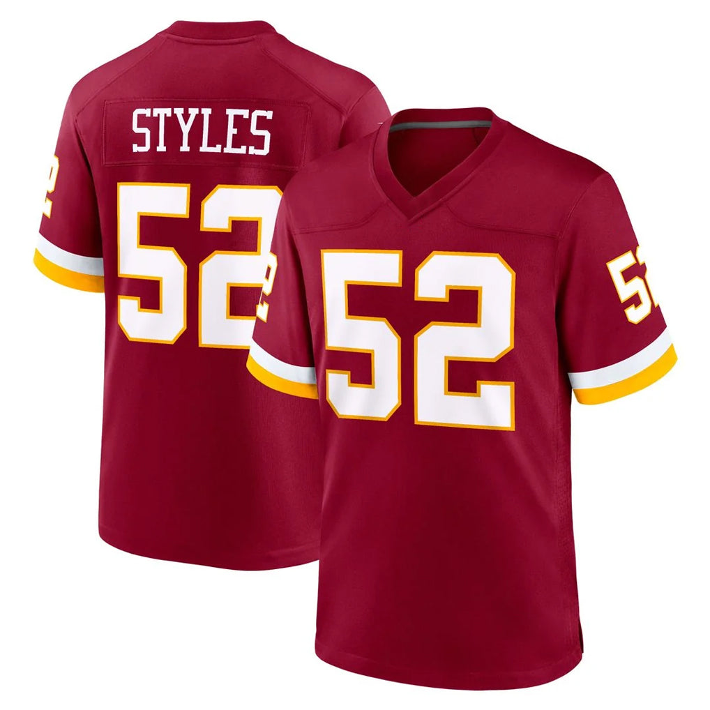 Kooe W.Commanders #52 Sonny Styles Player Burgundy Game Home Stitched Jerseys