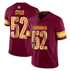 Kooe W.Commanders #52 Sonny Styles Player Burgundy Limited Vapor Home Game Stitched Jerseys