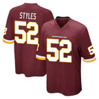 Kooe W.Commanders #52 Sonny Styles Player Burgundy Team Color Home Game Stitched Jerseys