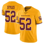 Kooe W.Commanders #52 Sonny Styles Player Gold Limited Color Rush Home Game Stitched Jerseys
