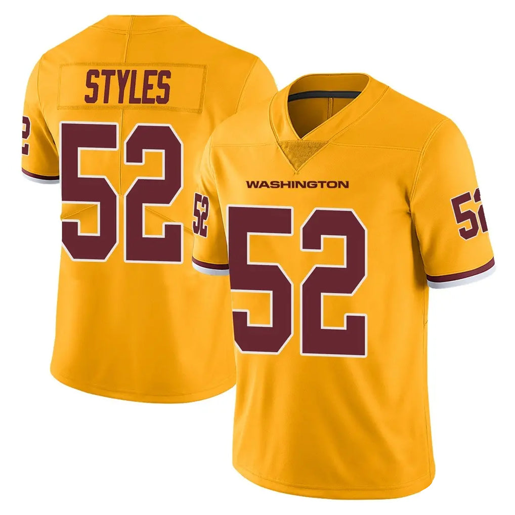 Kooe W.Commanders #52 Sonny Styles Player Gold Limited Color Rush Home Game Stitched Jerseys