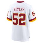 Kooe W.Commanders #52 Sonny Styles White Game Super Bowl Era Stitched Jerseys