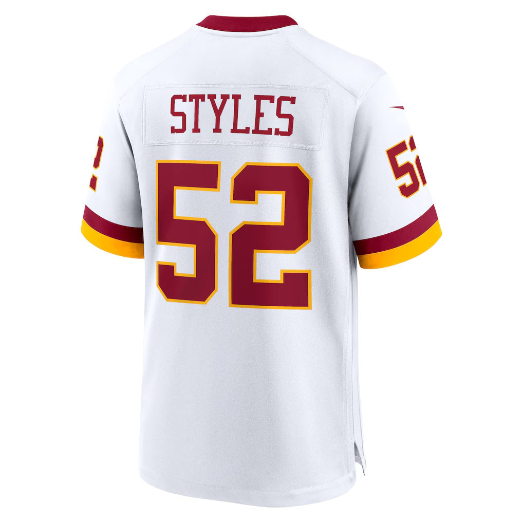 Kooe W.Commanders #52 Sonny Styles White Game Super Bowl Era Stitched Jerseys