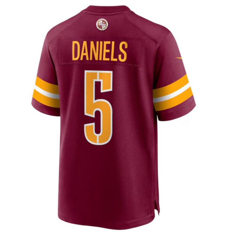 Kooe W.Commanders #5 Jayden Daniels Burgundy 2024 Draft First Round Pick Player Game Stitched Jersey