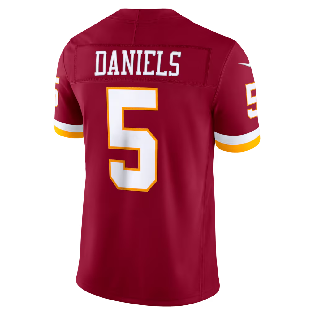 Kooe W.Commanders #5 Jayden Daniels Burgundy Team Vapor F.U.S.E. Stitched Limited Jerseys