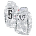 Kooe W.Commanders #5 Jayden Daniels Player Arctic Camo Limited Salute to Service Pullover Hoodies Game Stitched Jerseys
