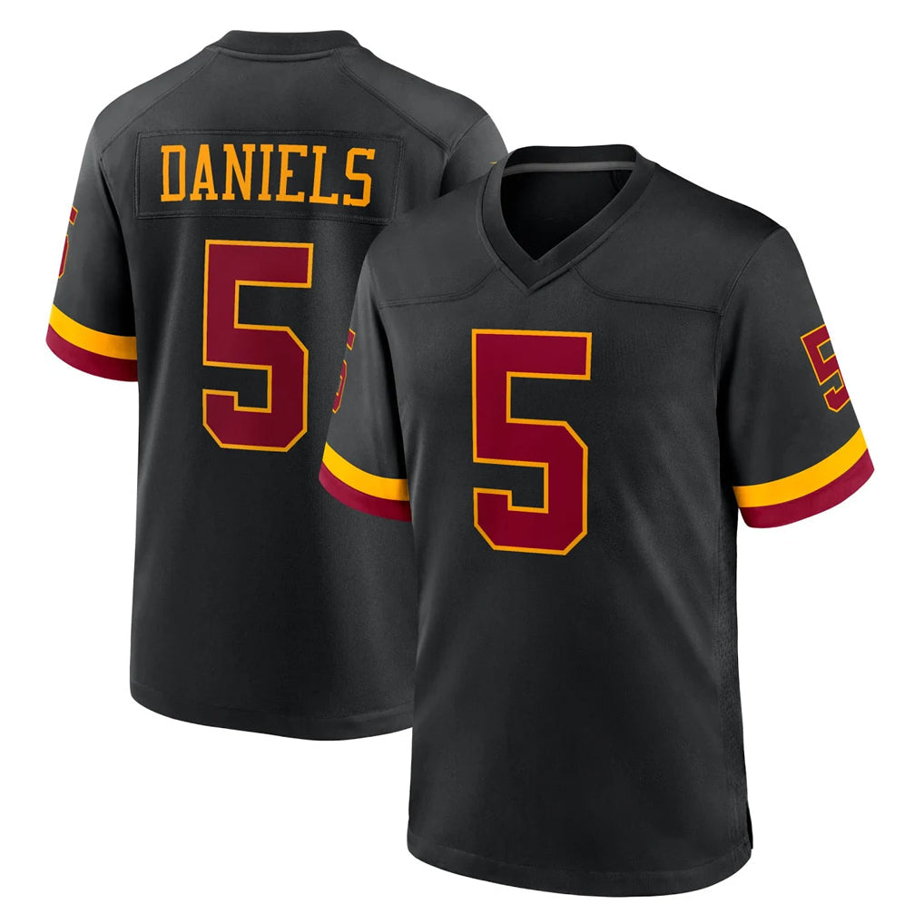 Kooe W.Commanders #5 Jayden Daniels Player Black Limited Home Game Stitched Jerseys