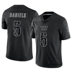 Kooe W.Commanders #5 Jayden Daniels Player Black RFLCTV Limited Stitched Jerseys