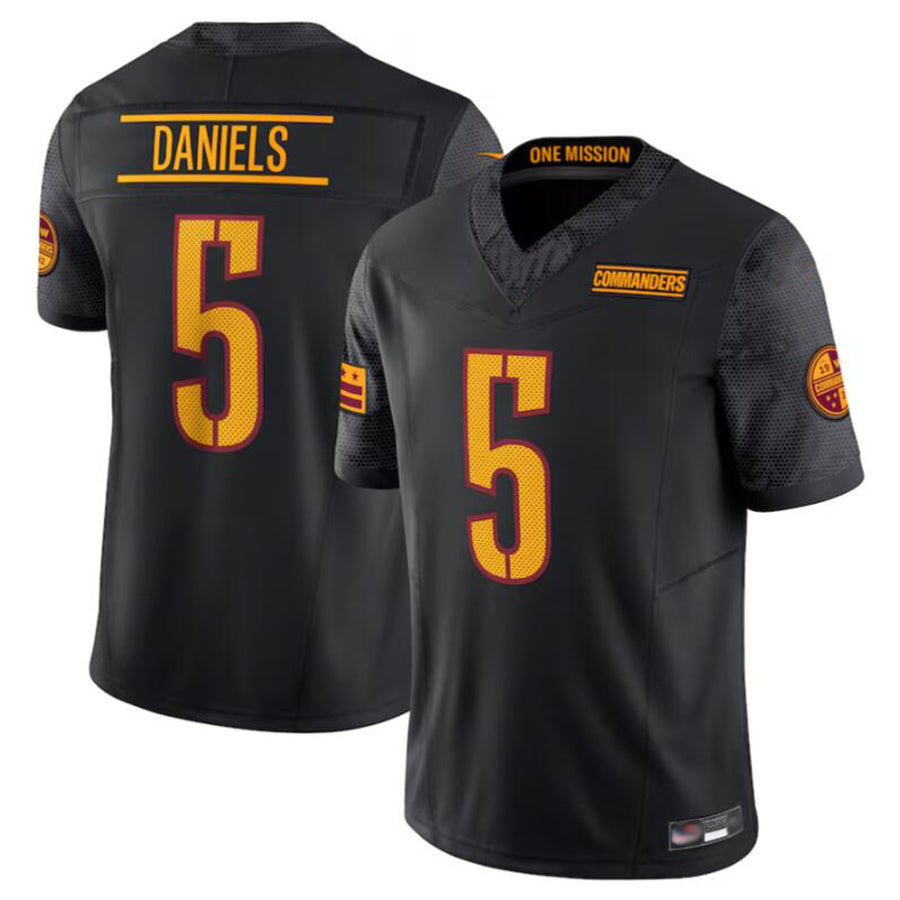 Kooe W.Commanders #5 Jayden Daniels Player Black Vapor F.U.S.E. Limited Stitched Jerseys